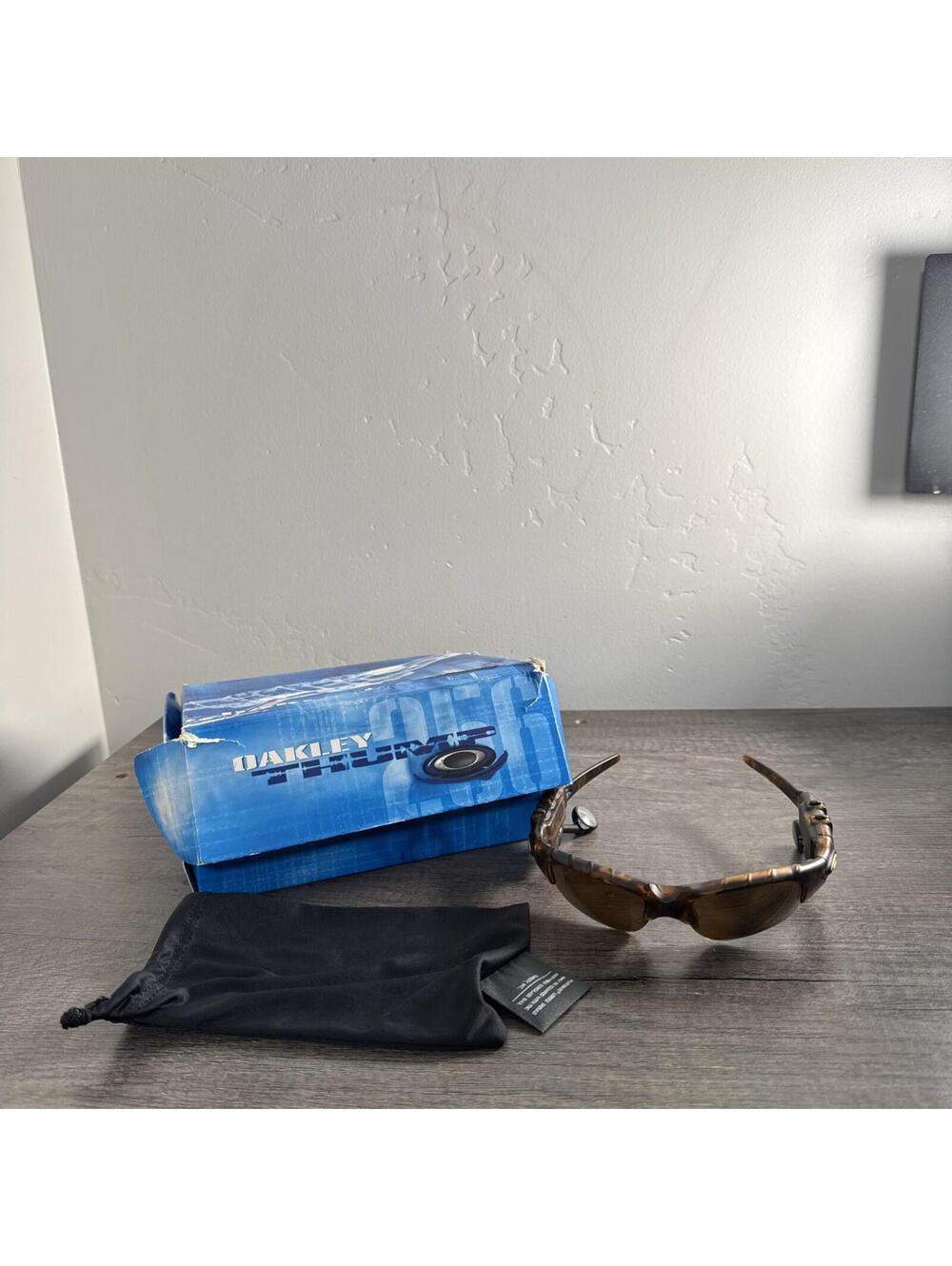 Oakley Thump Sunglasses 256MB Golden Bronze Tortoise Shell FRAMES ONLY WITH BOX
